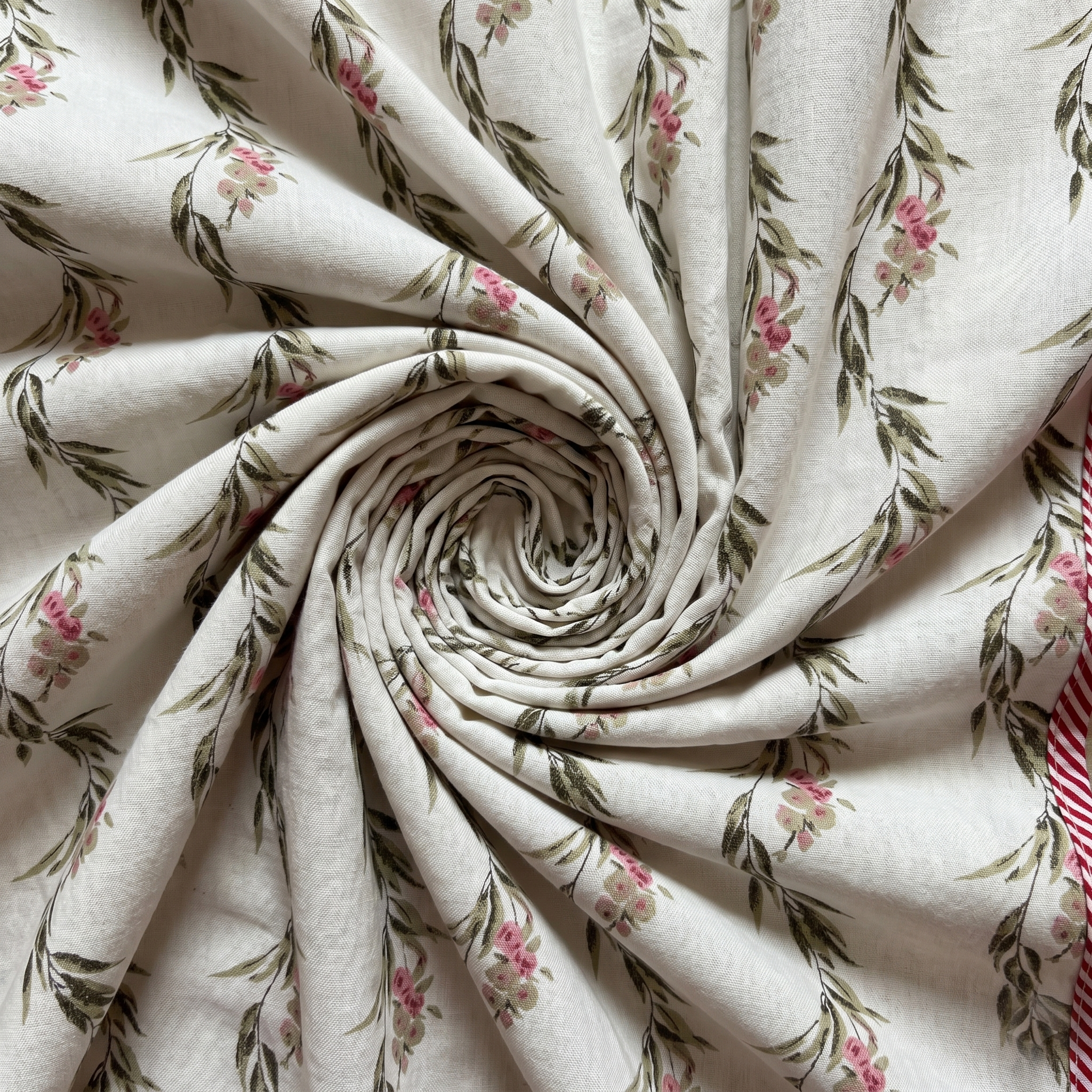 Coral Floral Vine Reversible Pure Cotton Single Bed Dohar
