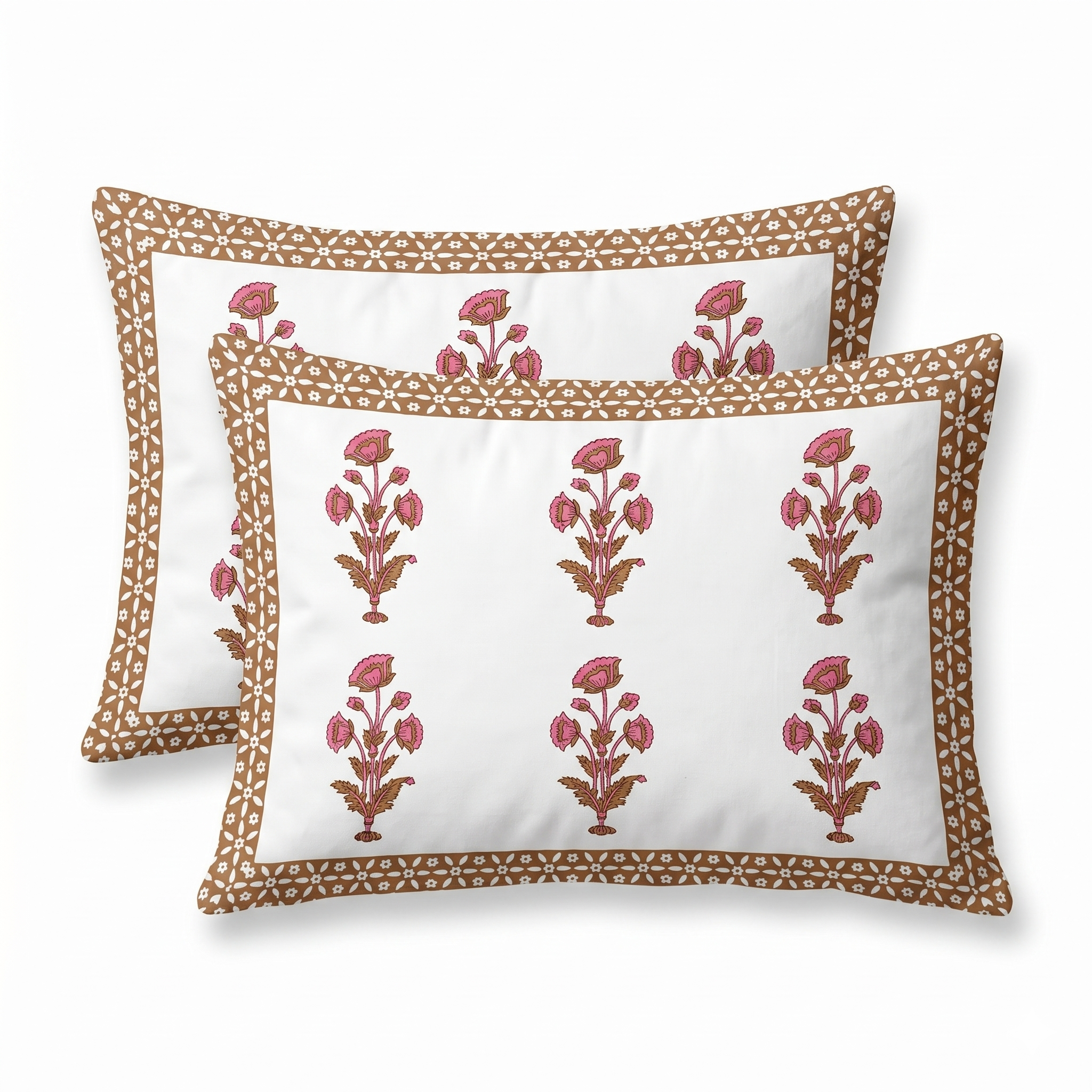 Premium Pure Cotton Bedsheet – Traditional Floral Buti Print with Border