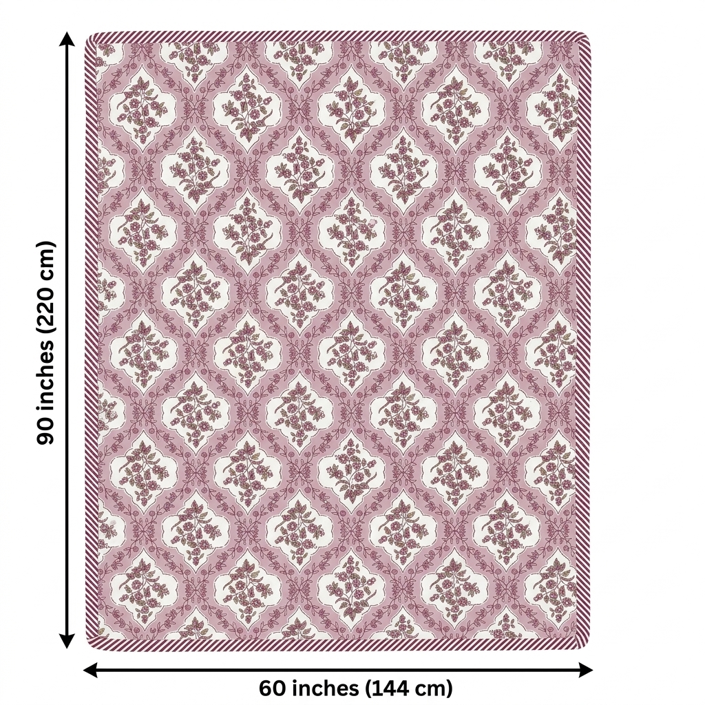 Jaipuri Block Print Pure Cotton Single Bed Dohar