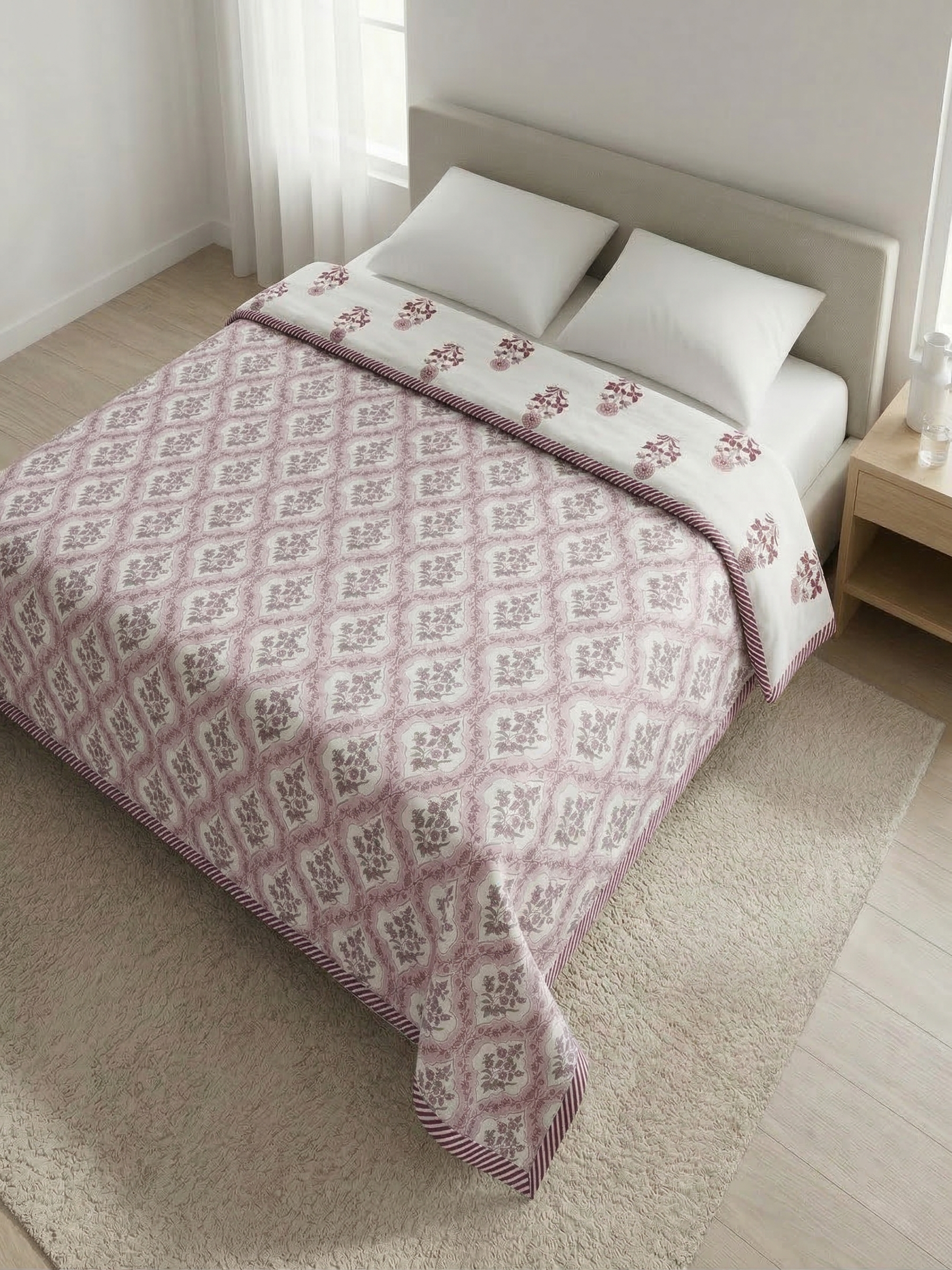 Jaipuri Block Print Pure Cotton Single Bed Dohar
